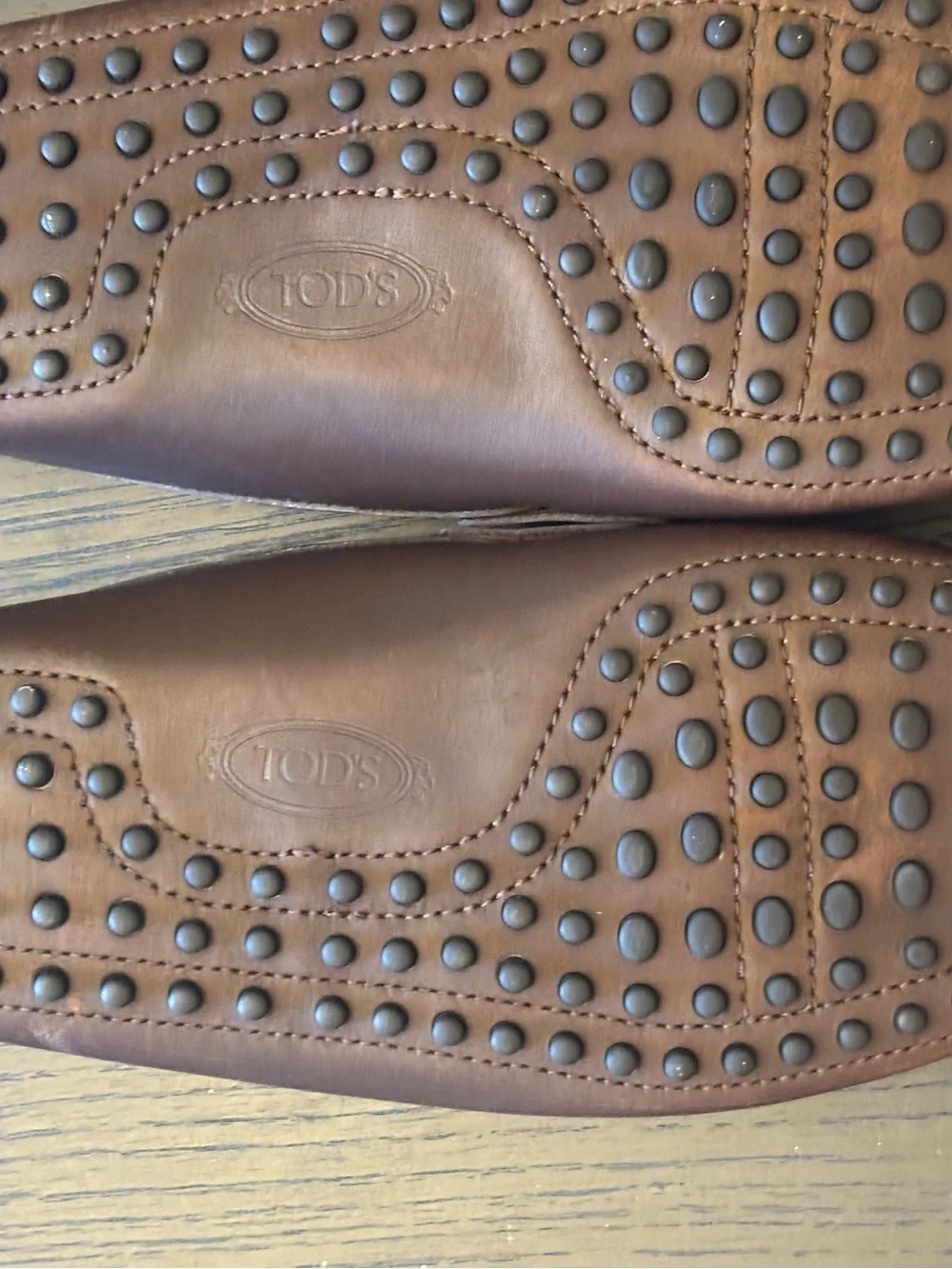 Men's Tod's Brown Leather Driving Moccasins Loafers Sz 7